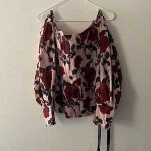 Pink rose long sleeve vest